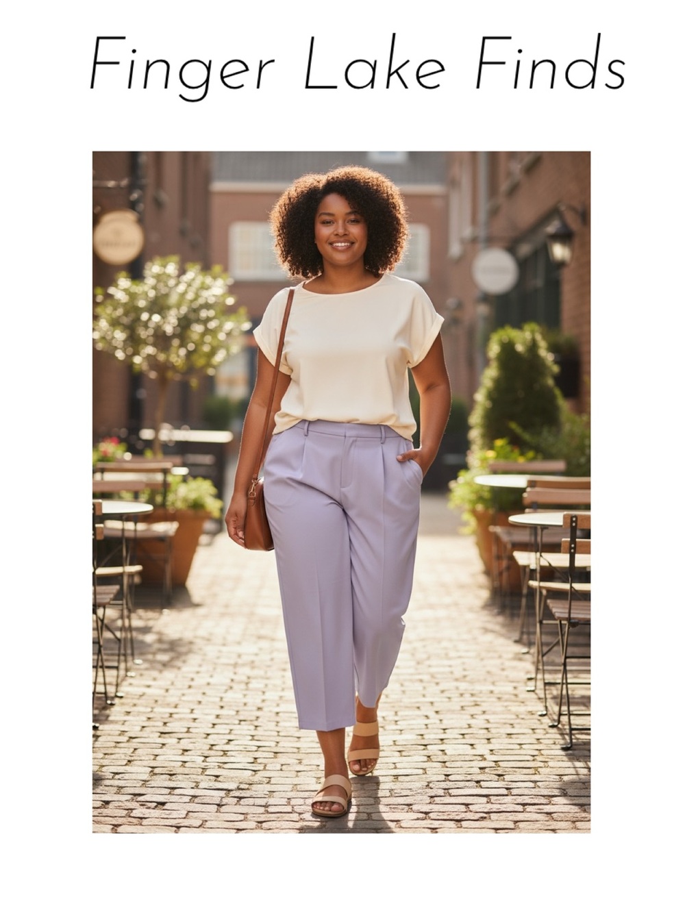 Eloquii Lavender Wide Leg Cropped Pants, 22W